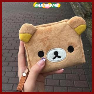 Ví đựng tiền xu OAKANDME, Ví sang trọng phong cách Nhật Bản hoạt hình, Gấu bông dễ thương Hộp đựng thẻ ID gấp di động Quà tặng của bạn bè