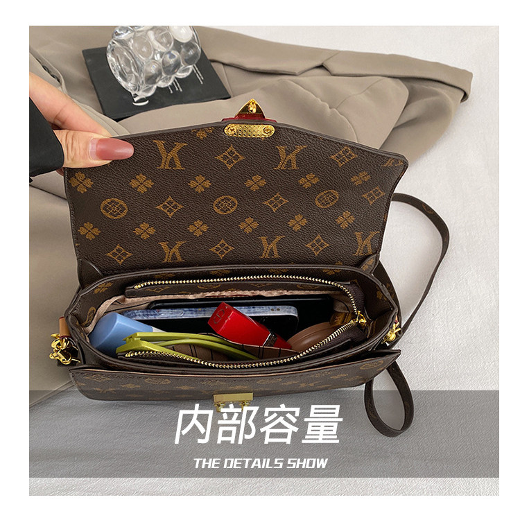 New women's bag with contrasting colors and vintage print, small square bag, elegant ladies' shoulder and crossbody bag
