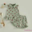 Bộ trang phục 2 món dành cho bé gái Áo + Quần short không tay in hình dâu tây