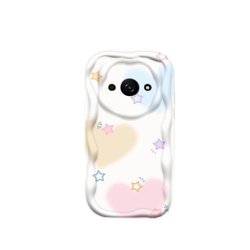 Thích hợp cho Redmi A3 / POCO C61 4G 3D Bé Gái Mềm TPU Nơ Tình Yêu Vỏ Điện Thoại Chống Sốc