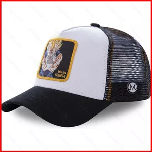 SY Thời Trang Rồng Bóng Goku Vegeta Anime Snap-on Cotton Mũ Bóng Chày Unisex Lưới Trucker Mũ