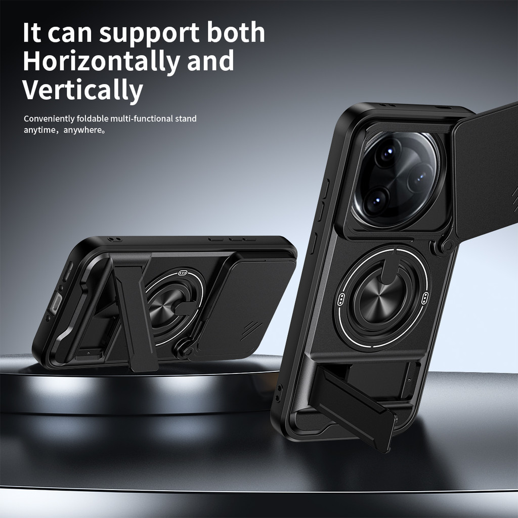 Ốp Điện Thoại Đa Năng Sang Trọng Thích Hợp Cho Xiaomi Poco F7 Pro F7 Ultra 5G Dây 360°Giá đỡ vòng có vỏ máy ảnh Vỏ bảo vệ toàn diện chống sốc