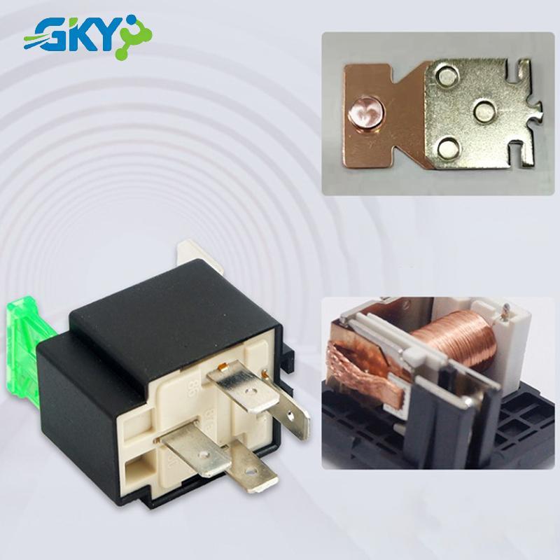 GKY 1PC 12V DC 4 Pin Ô Tô Ô Tô Hợp Nhất Rơ Le 30A Thường Mở Relais 30A Cầu Chì Với 4pin / 5Pin Barest GKY