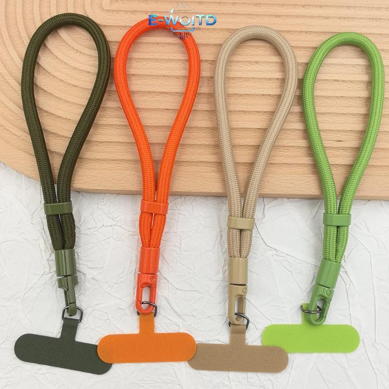 E-WOITD Có Thể Điều Chỉnh Đa Năng Bện Ngắn Điện Thoại Di Động Dây Đeo Dây Xích Treo Vòng Có Miếng Dán Dây Đeo Cổ Tay Điện Thoại Di Động Có Thể Tháo Rời E-WOITD