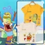 YB1 SpongeBob SquarePants 220g cotton dày tee Bikini Đáy NASA Áo thun anime tay ngắn hàng đầu BY1