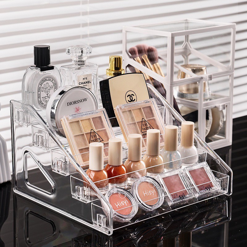 Kệ Đựng Mỹ Phẩm Nhiều Tầng 3/5/7 Tầng, Kệ Makeup Decor Bàn Trang Điểm Đựng Nước Hoa Sơn Móng Tay Gọn Gàng