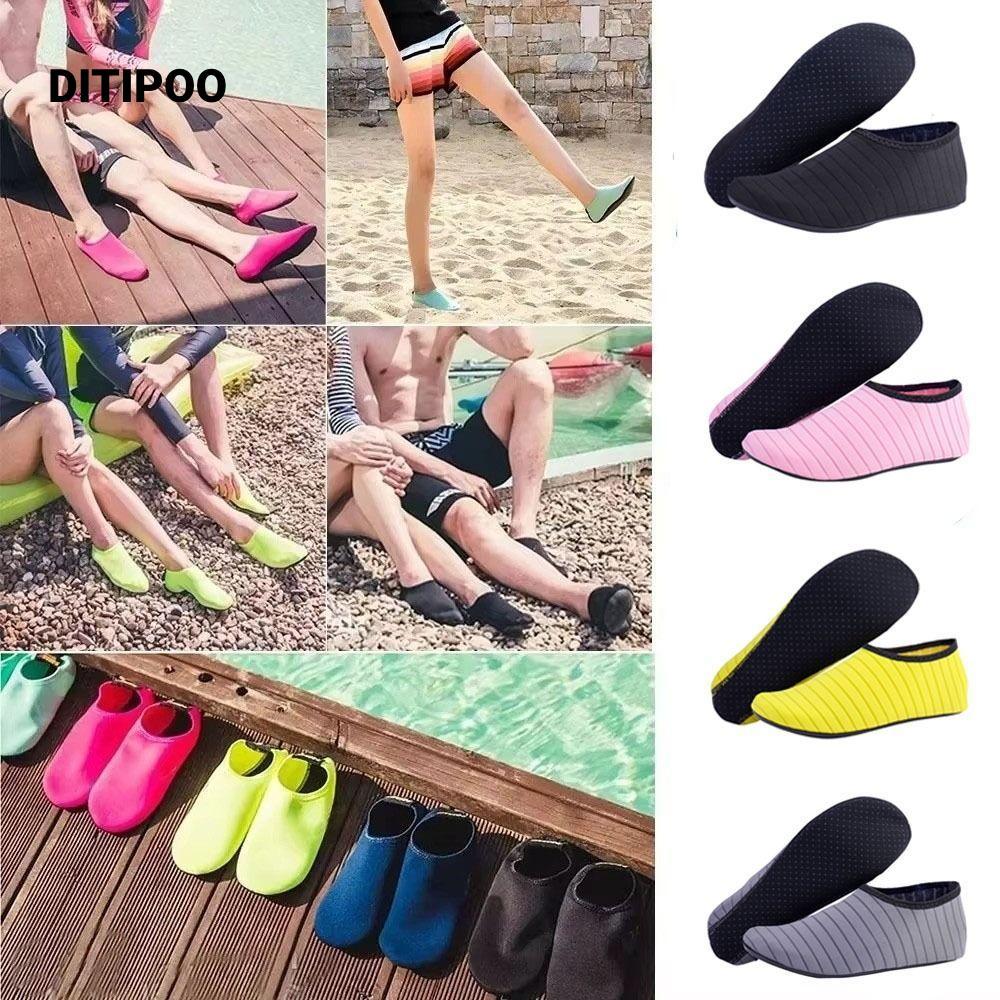 DITIPOO Giày nước unisex nhẹ, đế cao su chống trơn trượt, phù hợp bơi lội, lặn và đi biển
