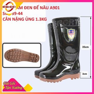 [HÀNG XỊN] Ủng lao động màu đen đế cứng size 38-44, ủng nội địa Trung, ủng 898, ủng đi mưa YOYO