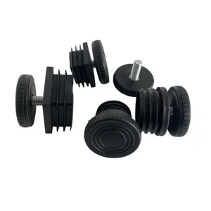 M8 * 40 Chân Có Thể Điều Chỉnh Nội Thất Chân Nhựa Miếng Lót Ống Thép Kệ Vít Điều Chỉnh Chiều Cao Tầng Chân YFDL