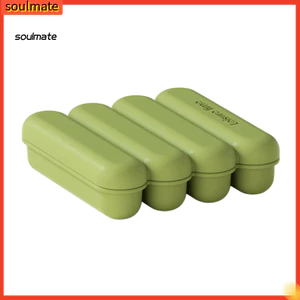 Linh hồn| Xử Lý Khuôn Nhỏ Gọn Ice Pop Khuôn Silicon Có Thể Tái Sử Dụng Khay Đá Có Nắp Dễ Dàng Phát Hành Khuôn Đá Viên Dài 4 Khe Cho Chai Nước Whisky Hoàn Hảo Cho Gia Đình Và Outdoo