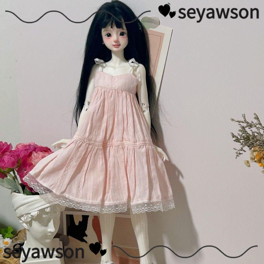 SEYAWSON Dây Đeo Ren Hoa, Búp Bê Handmake Thời Trang Quần Áo Thanh Lịch, Mini 5 Màu Chất Lượng Cao Mặc Thường Ngày Búp Bê Công Chúa Váy Dài Cho 1 / 4 1 / 6 BJD 30 / 45cm Búp Bê