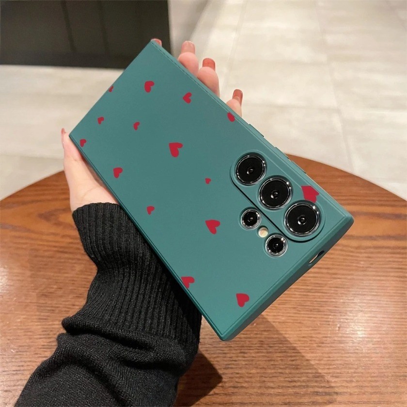 Ốp điện thoại hình trái tim tình yêu màu đỏ đơn giản màu đỏ đen cho Realme 9i 6i 5i 5 5s GT Neo 5 3 2 3T Master Edition Q3 Pro CarnivalShockproof Soft TPU Phone Back Cover