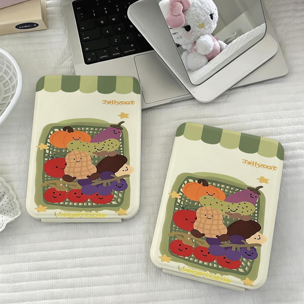 Gương gấp cô gái trái cây vintage thiết kế retro độc đáo