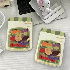 Gương gấp cô gái trái cây vintage thiết kế retro độc đáo