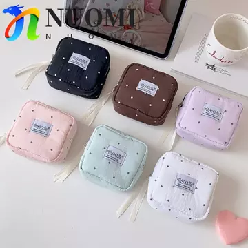 Túi lưu trữ hình ngôi sao NUOMI Dots, Hộp đựng mỹ phẩm Son môi đa năng Ví đựng tiền xu nhỏ, Hộp đựng chìa khóa tai nghe Hộp đựng thẻ phong cách Hàn Quốc Túi du lịch Mini du lịch