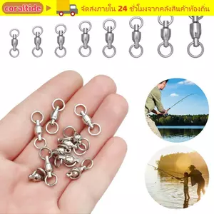CORALTIDE 10 chiếc Phụ kiện câu cá Vòng xoay xoay cường độ cao