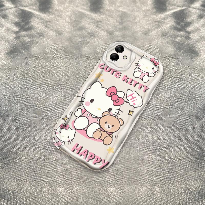 Thích Hợp Cho Samsung A04 A05 A06 4G 5G A07 3D Thẩm Mỹ Mềm TPU Kitty Rilakkuma Ốp Điện Thoại Chống Sốc