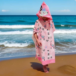 Trẻ Em Khăn Tắm Áo Cho Bé Thấm Hút Nước Nhanh Khô Microfiber Có Mũ Trùm Đầu Dễ Thương Trẻ Em Áo choàng Tắm UUPA