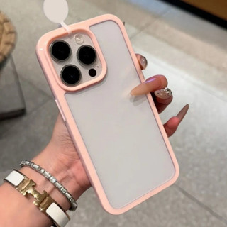 Ốp Lưng IPhone 16 17 11 15 13 12 14Pro Max X XS Max 7 8 Plus XR Ốp Lưng Chống Sốc Acrylic Macaroon Sang Trọng Màu Trơn