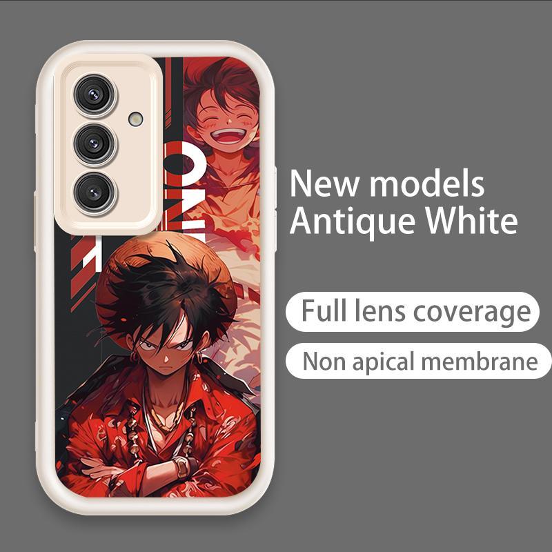 Ốp Lưng Cho Samsung S20 S21 S22 S23 S24 S25 S26 PLUS FE + Hoạt Hình Silicone Bé Gái Mềm TPU One Piece Five Gear Luffy Angel Eye Vỏ Điện Thoại Chống Sốc