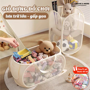 Giỏ Đựng Đồ Chơi Trẻ Em Gấp Gọn HomeMate – Giỏ Đựng Quần Áo, Đồ Chơi Có Quai Xách Dung Tích Lớn