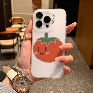 Ốp lưng iPhone 17/16/15/14/13/12/11 cà chua mặt cười dễ thương, bảo vệ toàn diện