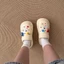 4cm Chiều Cao Lỗ Giày eva Nữ Chống Trơn Trượt Khử Mùi Thoáng Khí Mũi Che Dép Mùa Hè Bên Ngoài Mặc Dày-sol