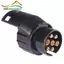 Ổ Cắm Adapter Đen Camper Caravan Chuyển Đổi Điện Towbar 12V DC 1 Chiếc