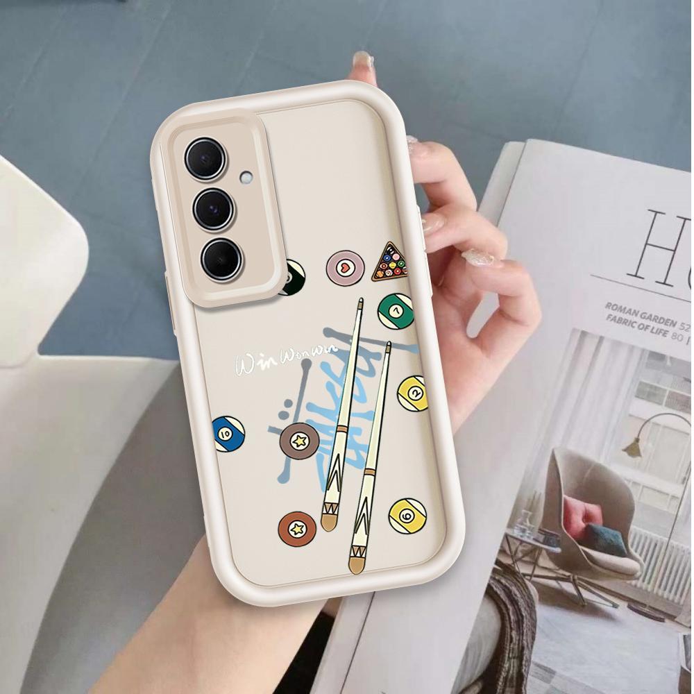 Ốp Lưng Cho Samsung A04S A05S A14 A15 A25 A35 A55 A16 A56 A17 5G Phim Hoạt Hình Silicon Nghệ Thuật Mềm Ốp lưng TPU Xúc Viền Bi-a Mắt Thiên Thần Ốp Lưng Chống Sốc