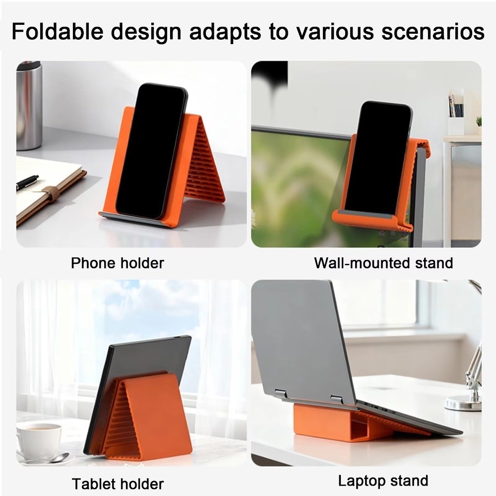 Giá đỡ điện thoại silicon đa góc linh hoạt, có thể gập lại, chống trượt, điều chỉnh, để bàn/máy tính bảng