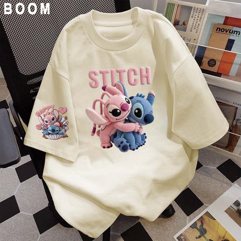Áo thun chữ thêu nữ kiểu hàn quốc form rộng tay lỡ cổ tròn cotton mát - hè hot trend in cách dễ thương- Local brand #16