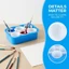 BEABOUT 6 Hộp Trộn Sơn, Bảng Sắc Tố 6 Ngăn Lưới, Cốc Trộn Sơn Chống Rò Rỉ Nhựa Cứng Chống Rò Rỉ Có Thể Tái Sử Dụng Lớp Nghệ Thuật Học Sinh