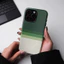 Thiết kế đơn giản sọc xanh Thích hợp cho iPhone 17Promax 16Pro 15 11 12 13 14 xs XR 17Air Vỏ cứng hai lớp chống sốc 8HMW