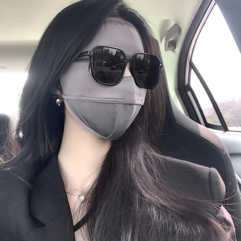 Mặt nạ chống nắng toàn mặt mặt nạ che nắng mùa hè dành cho nữ mặt nạ lụa lạnh bảo vệ da khỏi tia cực tím.