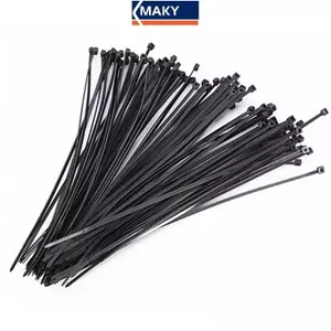 MAKY 100 Chiếc 10cm Nylon Nhựa Zip Viền Quấn Cáp Vòng Dây Tự Mất Bla VN