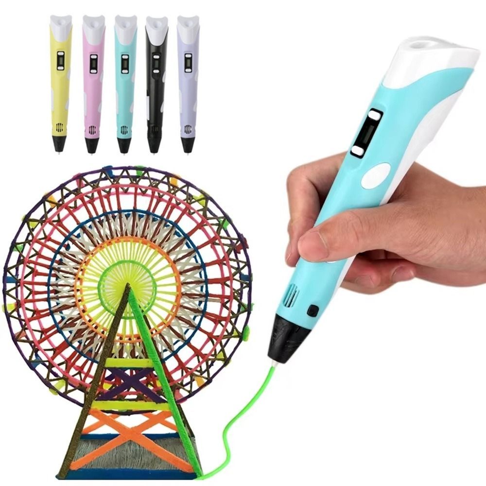 Bút in 3D DONOVANQQ, Bút vẽ DIY tốc độ có thể điều chỉnh USB, Màn hình LED vui nhộn Tranh an toàn với bút 3D PLA Đồ chơi thông minh