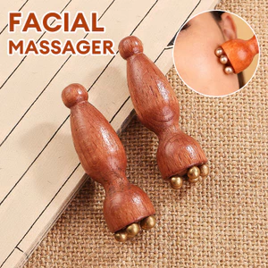 【Roshy】🍧Cây lăn massage mắt mini 5 bi đồng thân gỗ nhỏ gọn giảm sưng, thư giãn vùng mắt hiệu quả