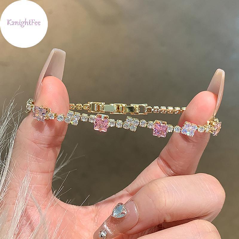 K2nightFee Ánh Sáng Pha Lê Hồng Zircon - Trang Sức Sáng Bóng, Thời Trang Dành Cho Nữ Và Bé Gái