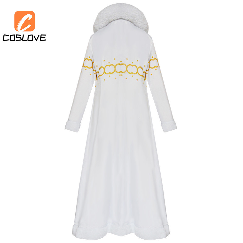 Trang phục cosplay Nico Robin One Piece - Trang phục mùa đông hoàn chỉnh với áo dài trắng