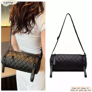 Túi Xô CPINCP, Túi Xi Lanh Nylon, Túi Đeo Ngang Tròn Dung Tích Cao Màu Trơn Du Lịch