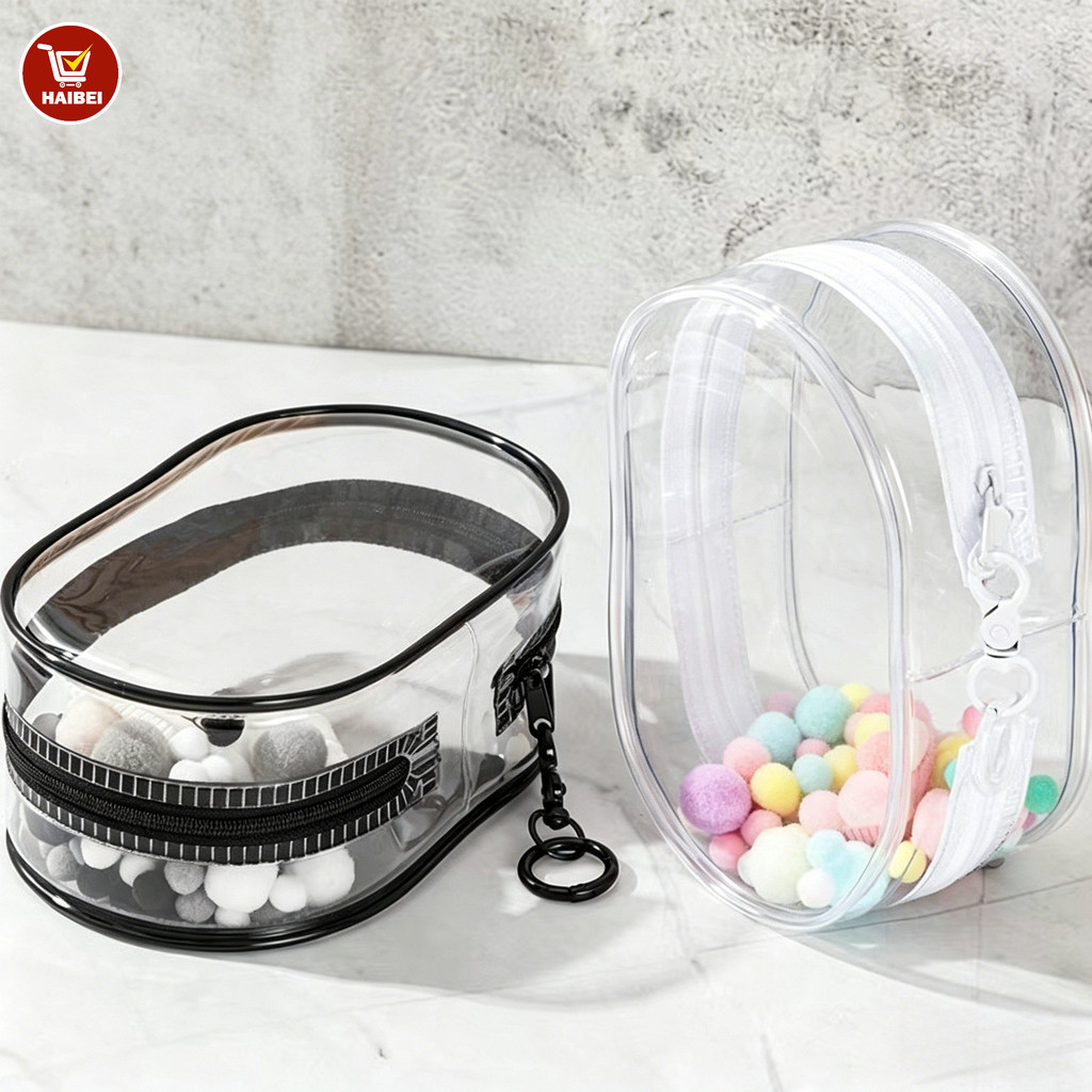 Túi đựng búp bê trong suốt bằng nhựa Pvc, Túi đựng búp bê 19cm chống bụi, chống nước, có dây kéo đôi