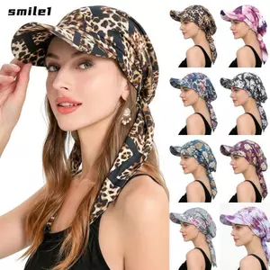 Mũ bóng chày có dây đeo SMILE, Mũ trùm đầu mùa hè thoáng khí in hoa, Tóc quấn thời trang có vành Mũ Turban đa năng Trang phục hàng ngày