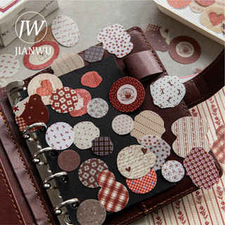 JIANWU Fragment Dot Series Vintage Dot Phong Cảnh Chất Liệu Cắt Dán Thêu Sò Nhãn Dán Sáng Tạo DIY Tạp Chí Văn Phòng Phẩm