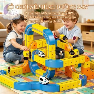 Đồ chơi xây dựng đường ray xe lửa ABS BPA Phát triển trí não miễn phí Quà tặng câu đố sáng tạo cho trẻ em