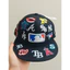 Mũ Snapback MLB 59Fifth màu đen, logo đội toàn bộ, dành cho fan NFL và NBA