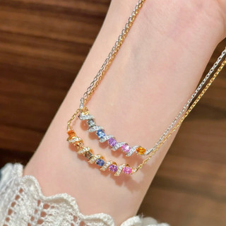 Dây Chuyền Xương Đòn Kim Cương Rực Rỡ Phong Cách Châu Âu Mỹ