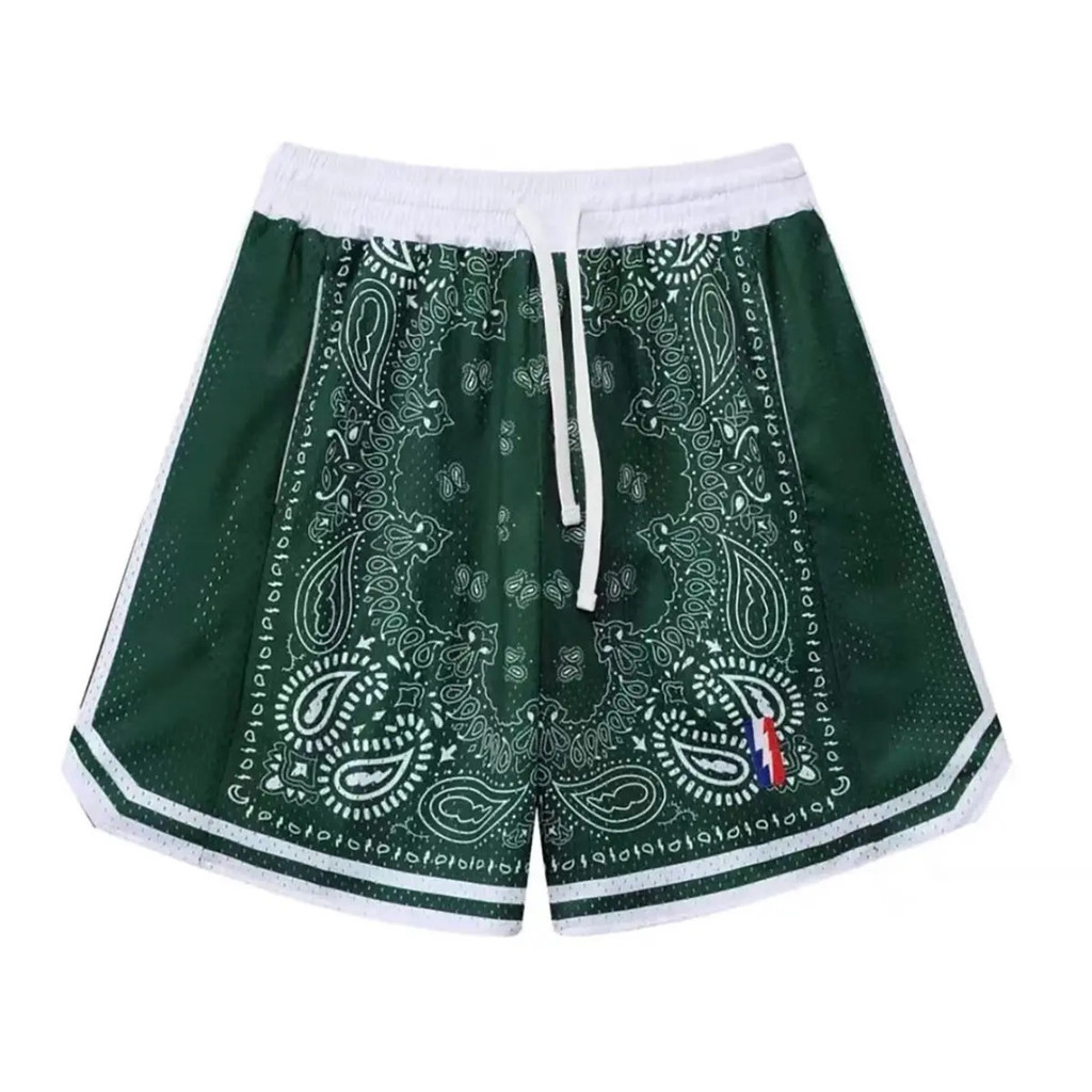 Quần short bóng rổ dáng rộng vừa vặn, in hình thời trang đường phố, khô nhanh thoáng khí