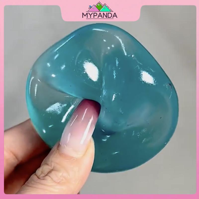 MYPANDA 1 Cái Đồ chơi cảm giác chống căng thẳng Đồ chơi Squishy mô phỏng mềm trong suốt màu xanh Maltose Đồ chơi đàn áp phục hồi chậm.
