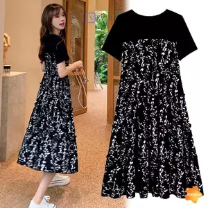Váy mùa hè nữ boho hoa, dáng trung bình, chất liệu voan thời trang
