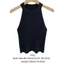 Áo hai dây dệt kim BRABRAA, áo bình màu trơn co giãn, áo Crop top cổ chữ O Slim Fit mùa hè